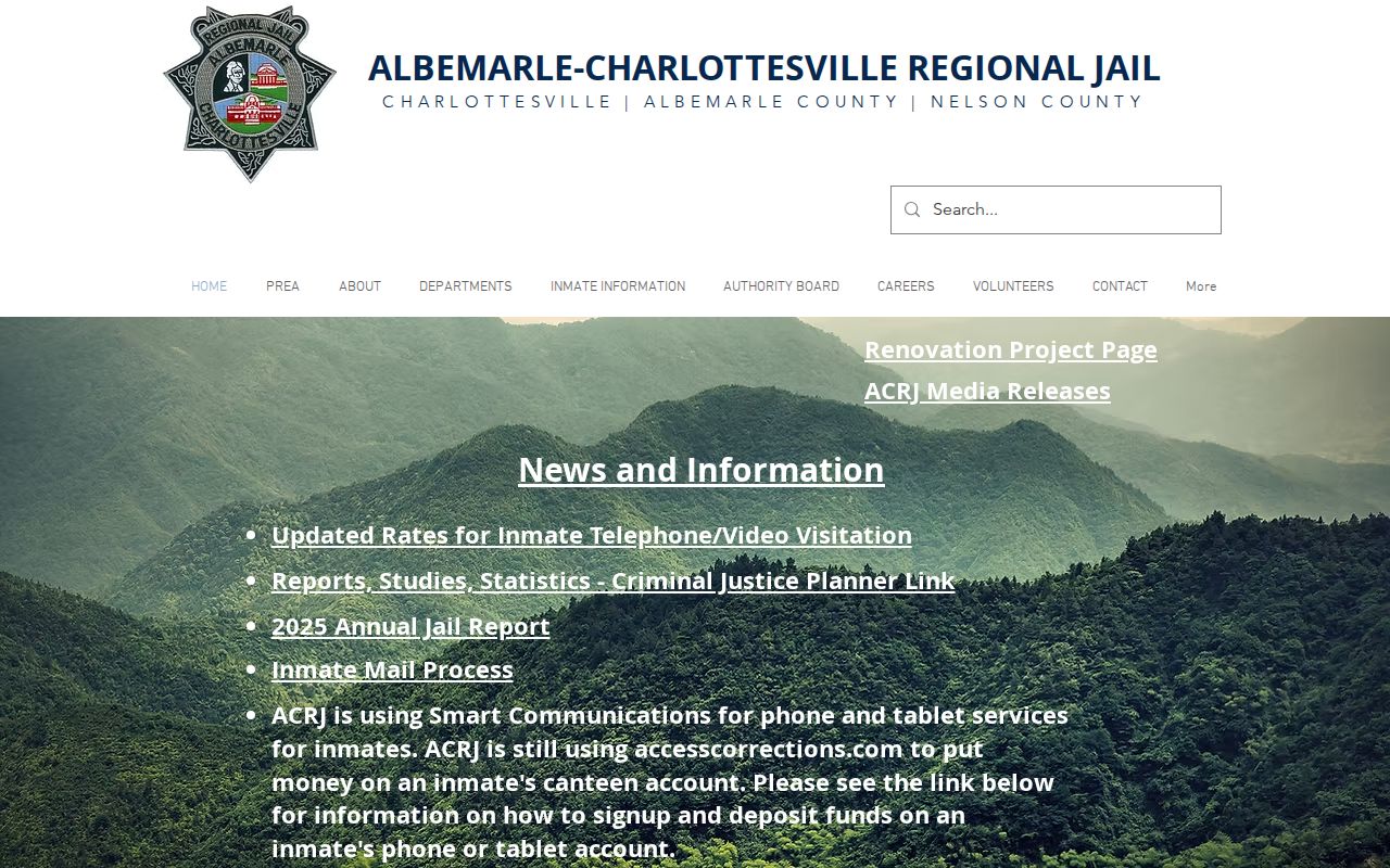 Nelson County criminal booking regional jail website